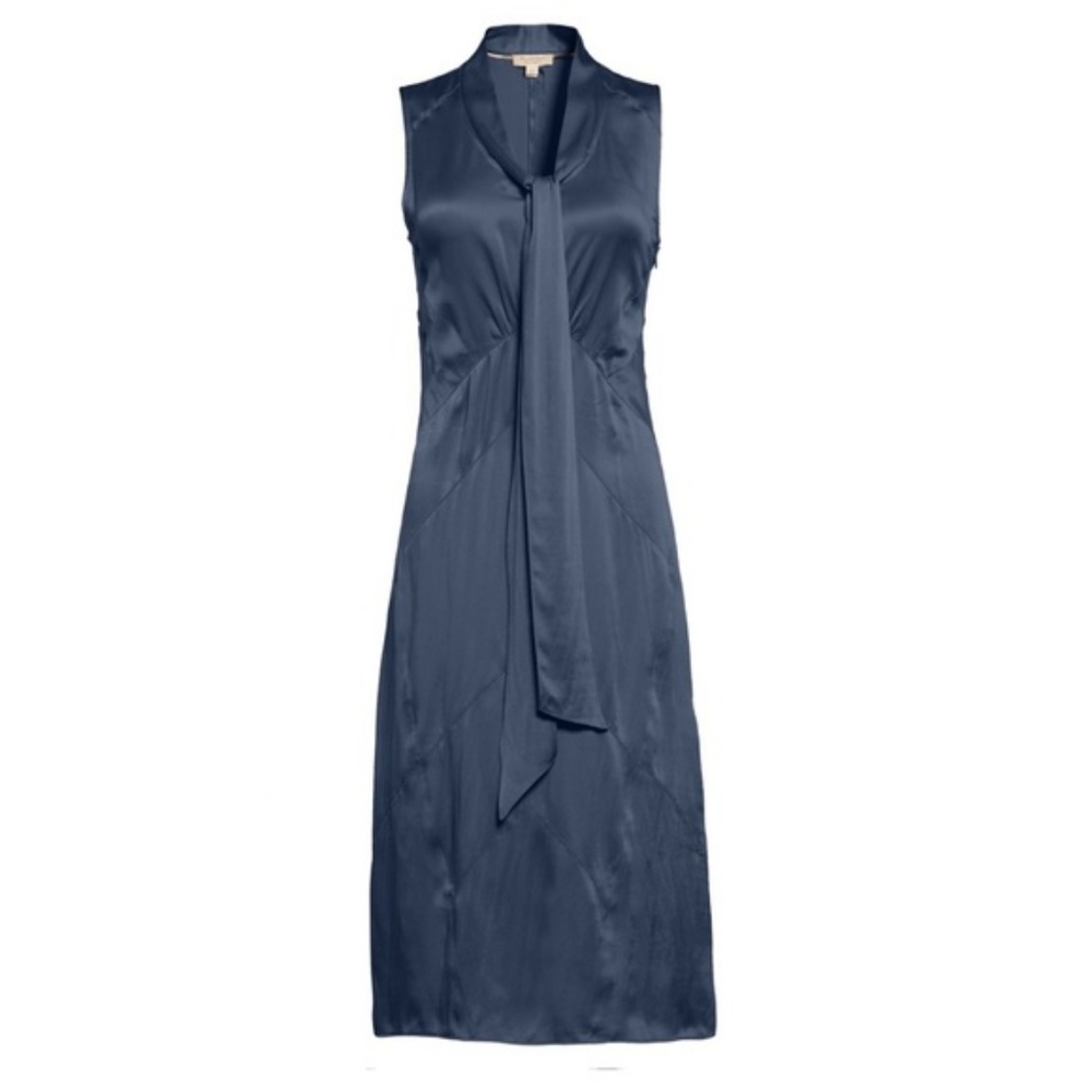 BURBERRY $1150 Silk Bias Dress NWT 0/2 Prom maxi - Picture 2 of 6